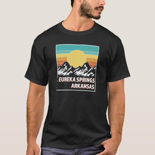 EUREKA SPRINGS ARKANSAS Retro sunset USA Souvenir T-shirt (Voorkant)