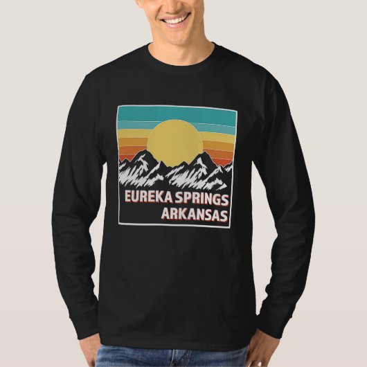 EUREKA SPRINGS ARKANSAS Retro sunset USA Souvenir T-shirt (Voorkant)