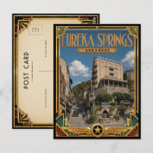 Eureka Springs Arkansas Vintage Art Deco Gouden Ee