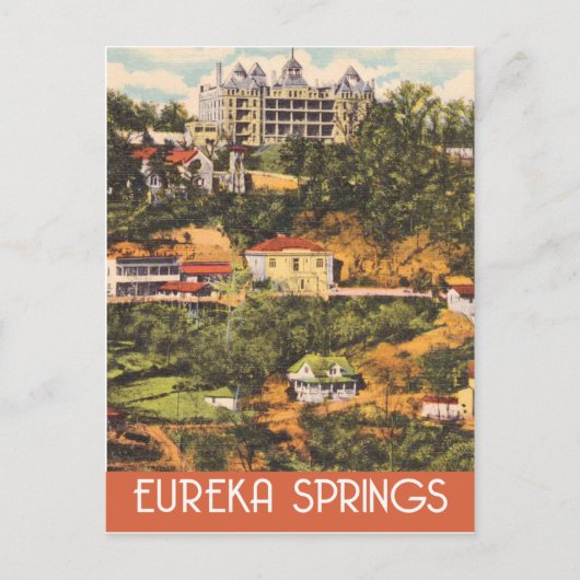 Eureka Springs, Arkansas, vintage-reisstijl Briefkaart (Voorkant)