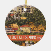 Eureka Springs,  illustratie Arkansas Keramisch Ornament (Voorkant)