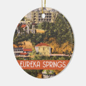 Eureka Springs,  illustratie Arkansas Keramisch Ornament (Links)