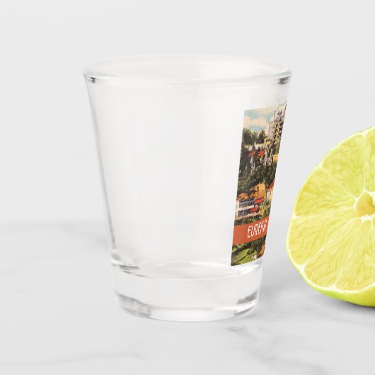 Eureka Springs,  illustratie Arkansas Shot Glas (Links)
