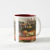 Eureka Springs, illustratie Arkansas Tweekleurige Koffiemok (Voorkant rechts)
