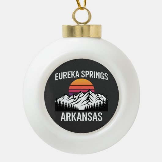 Eureka Springs Keramische Bal Ornament (Voorkant)