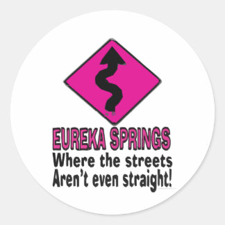 Eureka Springs straten Ronde Sticker