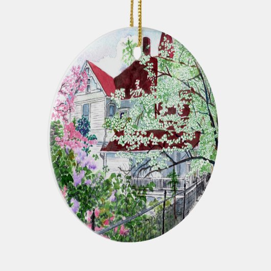 Eureka Springs Victoriaans Keramisch Ornament (Rechts)