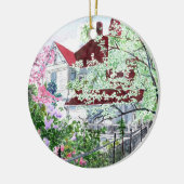 Eureka Springs Victoriaans Keramisch Ornament (Links)