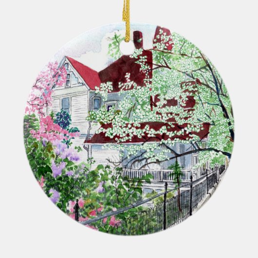 Eureka Springs Victoriaans Keramisch Ornament (Achterkant)