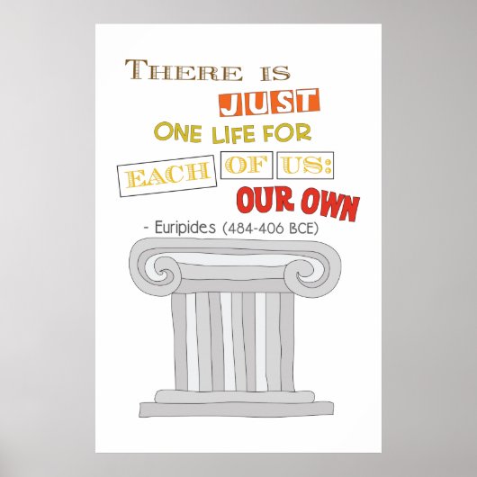 Euripides one Life to Live Gay Poster (Voorkant)