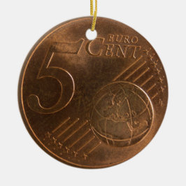 Euro 5 cent Geld Munt Keramisch Ornament