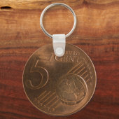 Euro 5 cent Geld Munt Sleutelhanger (Voorkant)
