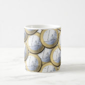 Euro Coins mok - kies stijl en kleur (Center)