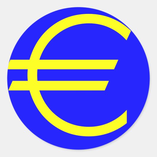 EURO, het symbool voor de Europese munt Ronde Sticker (Voorkant)