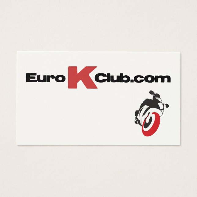 Euro K Club Kaarten Algemeen - Custom... - Geperso Visitekaartje (Voorkant)