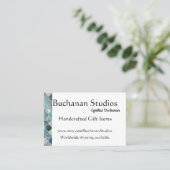 Euro Large Personalize Text Memorable Blues Visitekaartje (Staand voorkant)