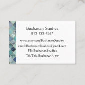 Euro Large Personalize Text Memorable Blues Visitekaartje (Achterkant)