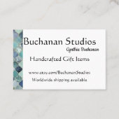 Euro Large Personalize Text Memorable Blues Visitekaartje (Voorkant)