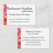 Euro Large Personalize Text Memorable Pinks Visitekaartje (Voorkant / Achterkant)