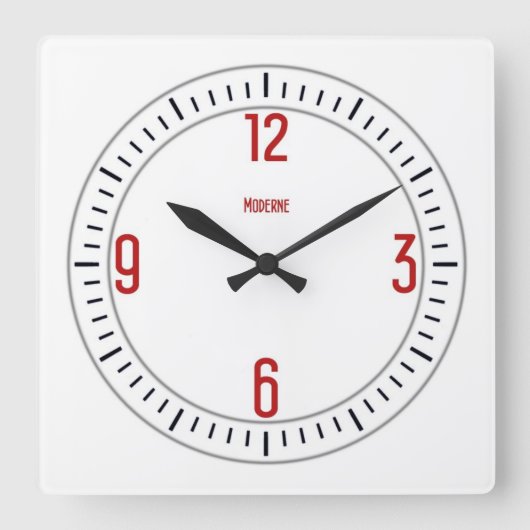 Euro Moderne 1 Rode Klok (Voorkant)