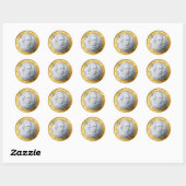 Euro Mozart Munt Classic Ronde Sticker (Vel)