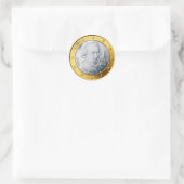 Euro Mozart Munt Classic Ronde Sticker (Tas)