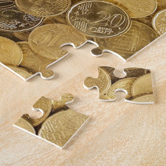 Euro Muntgeld Gele Markt Europa Legpuzzel (Zijkant)