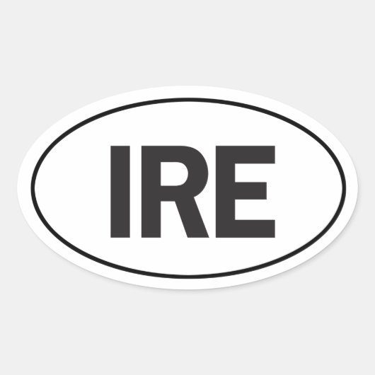 Euro Oval Ireland Car Sticker (Voorkant)