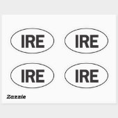 Euro Oval Ireland Car Sticker (Vel)