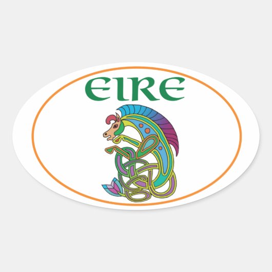 Euro Oval Ireland Car Sticker (Voorkant)