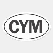 Euro Oval Wales Car Sticker (Voorkant)