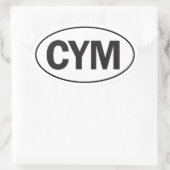 Euro Oval Wales Car Sticker (Tas)