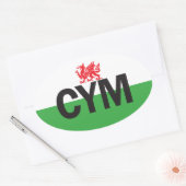 Euro Oval Wales Car Sticker (Envelop)