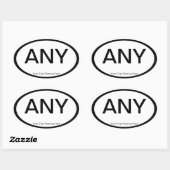  Euro Ovale Auto Stickers (Vel)