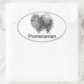 Euro-pommern Ovale Sticker (Tas)