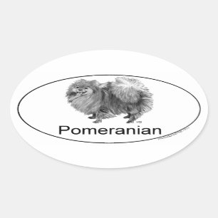Euro-pommern Ovale Sticker