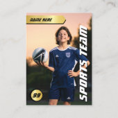 EURO Soccer Kaart Shield Gold Football Trading Kaa Contactkaartje (Achterkant)