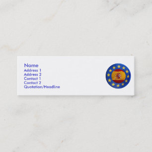 Euro Spanje-profielkaart Mini Visitekaartje