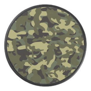 Euro Spring Camouflage Hockey Puck