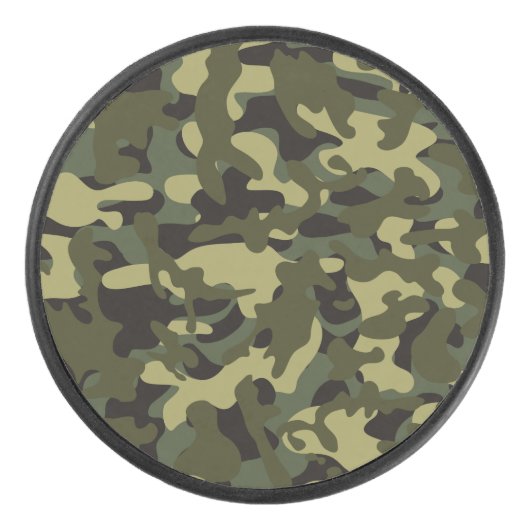 Euro Spring Camouflage Hockey Puck (Voorkant)