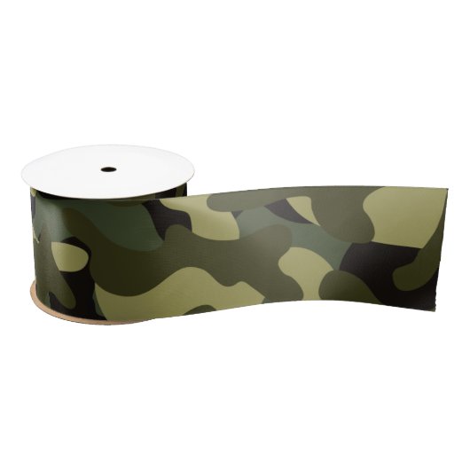 Euro Spring Camouflage Satijnen Lint (Spoel)