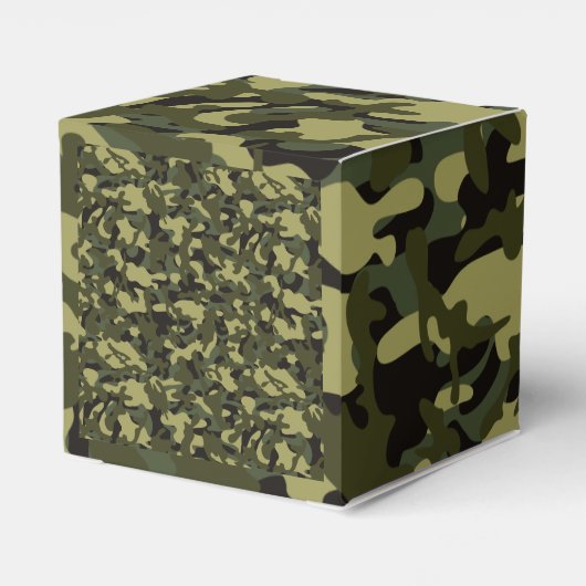 Euro Spring Camouflage-weefselpapier Bedankdoosjes (Achterkant)