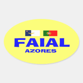 Euro-stijl Faial* Ovale Sticker