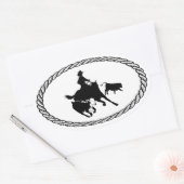 Euro-stijl snijpaard ovale sticker (Envelop)