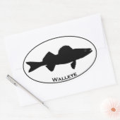Euro Style Oval Walleye Logo Ovale Sticker (Envelop)