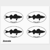 Euro Style Oval Walleye Logo Ovale Sticker (Vel)