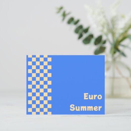 euro summer Briefkaart (Staand voorkant)