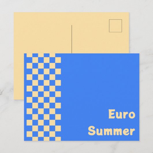 euro summer Briefkaart (Voorkant / Achterkant)