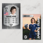 EURO Voetbal Kaart Shield Grijs Football Trading K Contactkaartje (Voorkant / Achterkant)