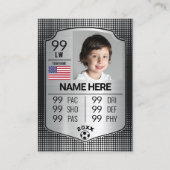 EURO Voetbal Kaart Shield Grijs Football Trading K Contactkaartje (Voorkant)